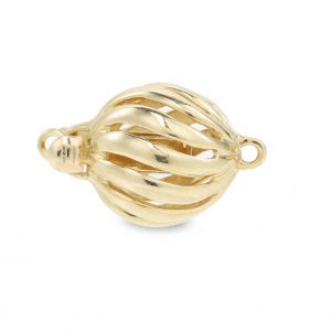 Golden Wire Ball Pearl Bracelet Clasp