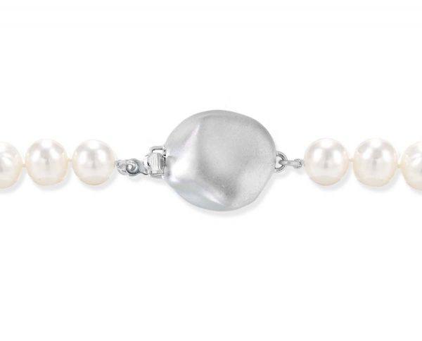 Large Baroque Silver Pearl Bracelet Clasp