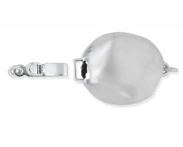 Large Baroque Silver Pearl Clasp