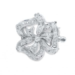 Large Flower Diamond Necklace Clasp