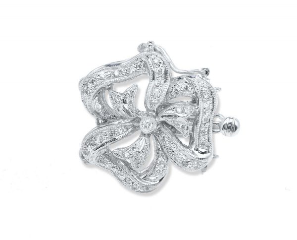 Large Flower Diamond Necklace Clasp