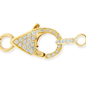 Medium Diamond Lobster Clasp for Pearl Bracelet