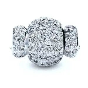 Medium Diamond Rondel Ball Necklace Clasp