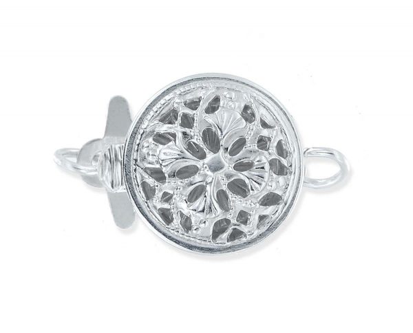Mini Flower Silver Bracelet Clasp