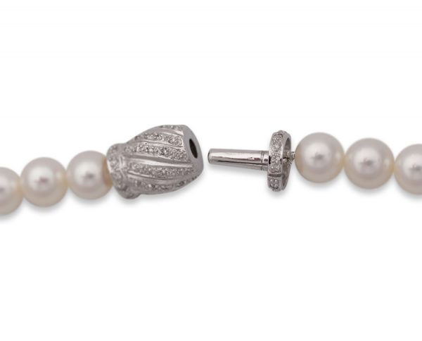 Pearl Bracelet Diamond Candy Stripe Clasp