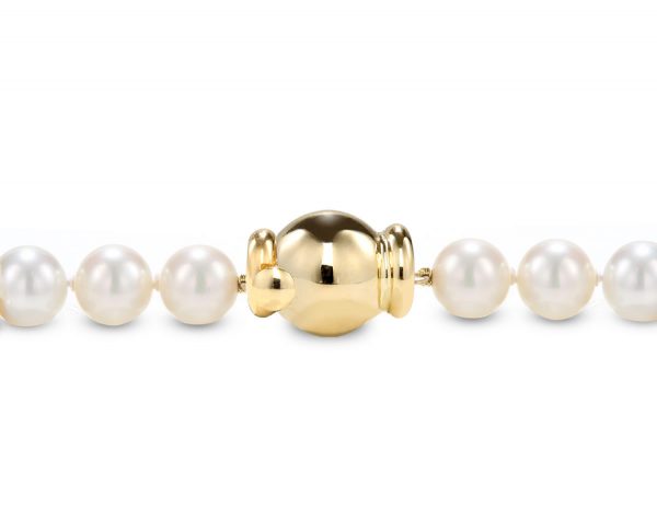 Little Gold Barrel Clasp for Pearl Bracelet