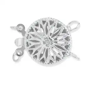 Round Filigree Clasp for Double Strand Necklace