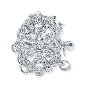 Sterling Silver Flower Bracelet Clasp