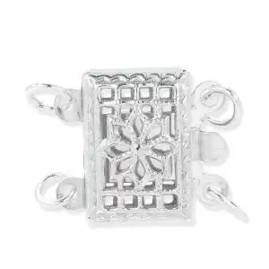 Silver Double Strand Pearl Clasp