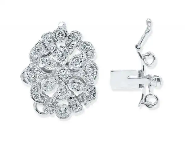 Silver Flower Clasp