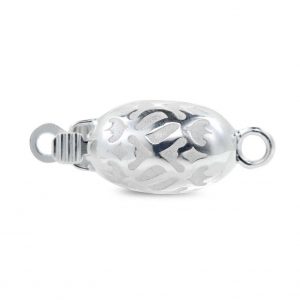 Silver Swirl Pearl Necklace Clasp
