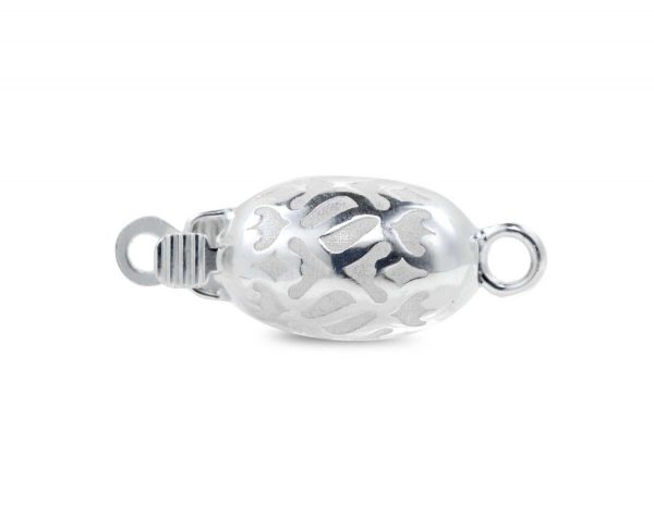 Silver Swirl Pearl Necklace Clasp