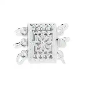 Silver Triple Strand Pearl Clasp