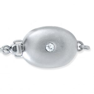 Single Stone Silver Bracelet Clasp