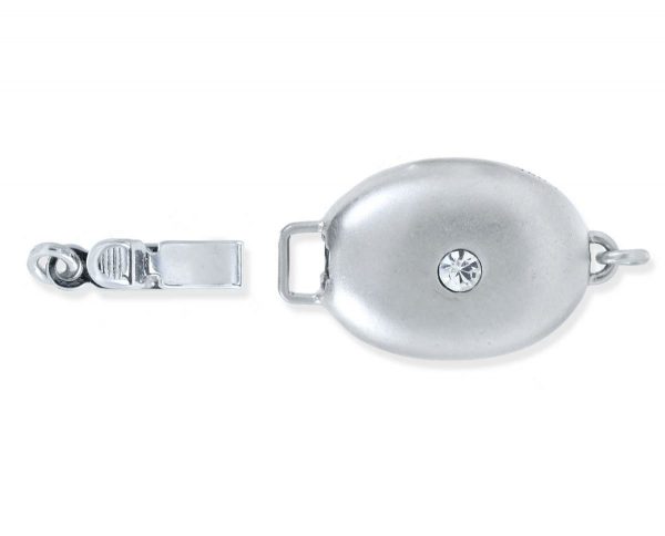 Single Stone Silver Bracelet Clasp
