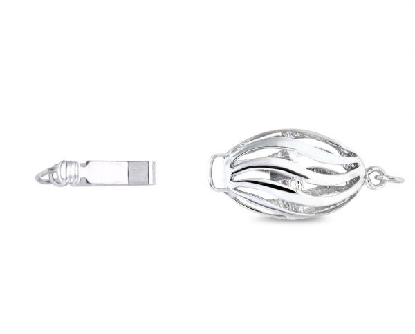 Skinny Oval Pearl Bracelet Clasp