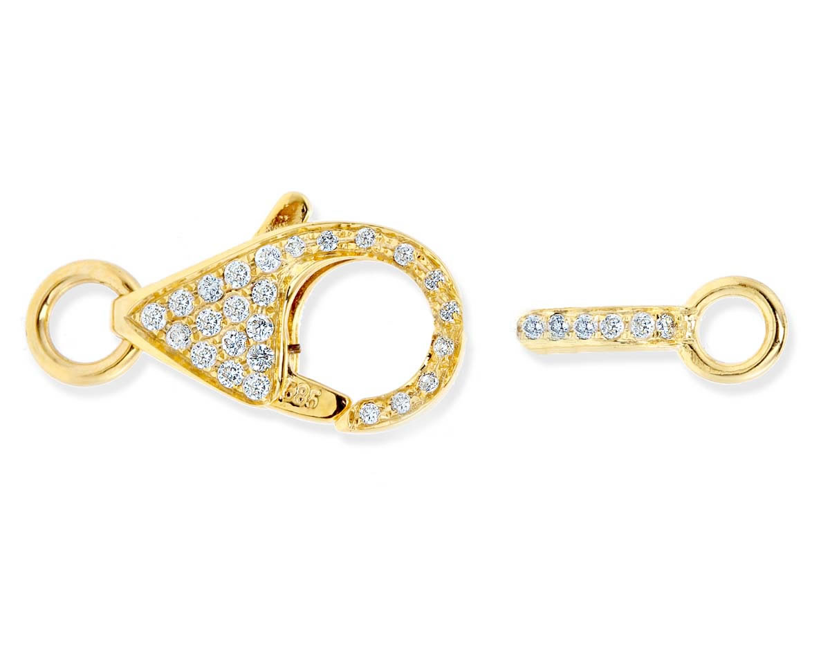 Small Diamond Lobster Pearl Bracelet Clasp 4 Small Diamond Lobster Pearl Bracelet Clasp