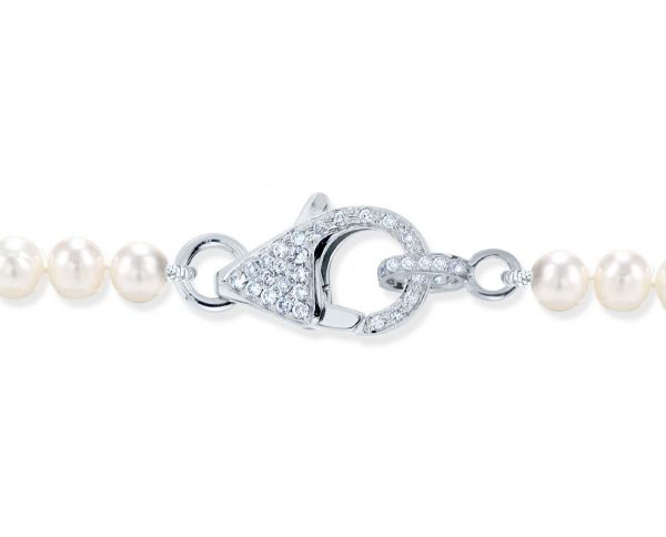 Small Diamond Lobster Pearl Bracelet Clasp