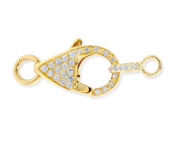 Small Diamond Lobster Clasp for Pearl Necklace