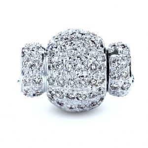 Small Diamond Rondel Ball Necklace Clasp