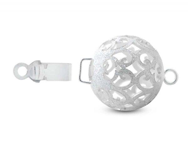 Small Floating Silver Ball Clasp