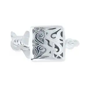 Sterling Silver Swirl Box Clasp for Pearl Jewelry