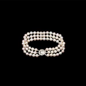 Triple Strand 7mm Pearl Bracelet