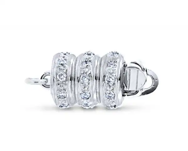 Triple Rondel Clasp for Pearl Necklace