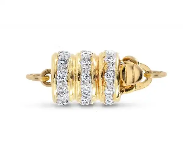 Triple Rondel Clasp for Pearl Necklace