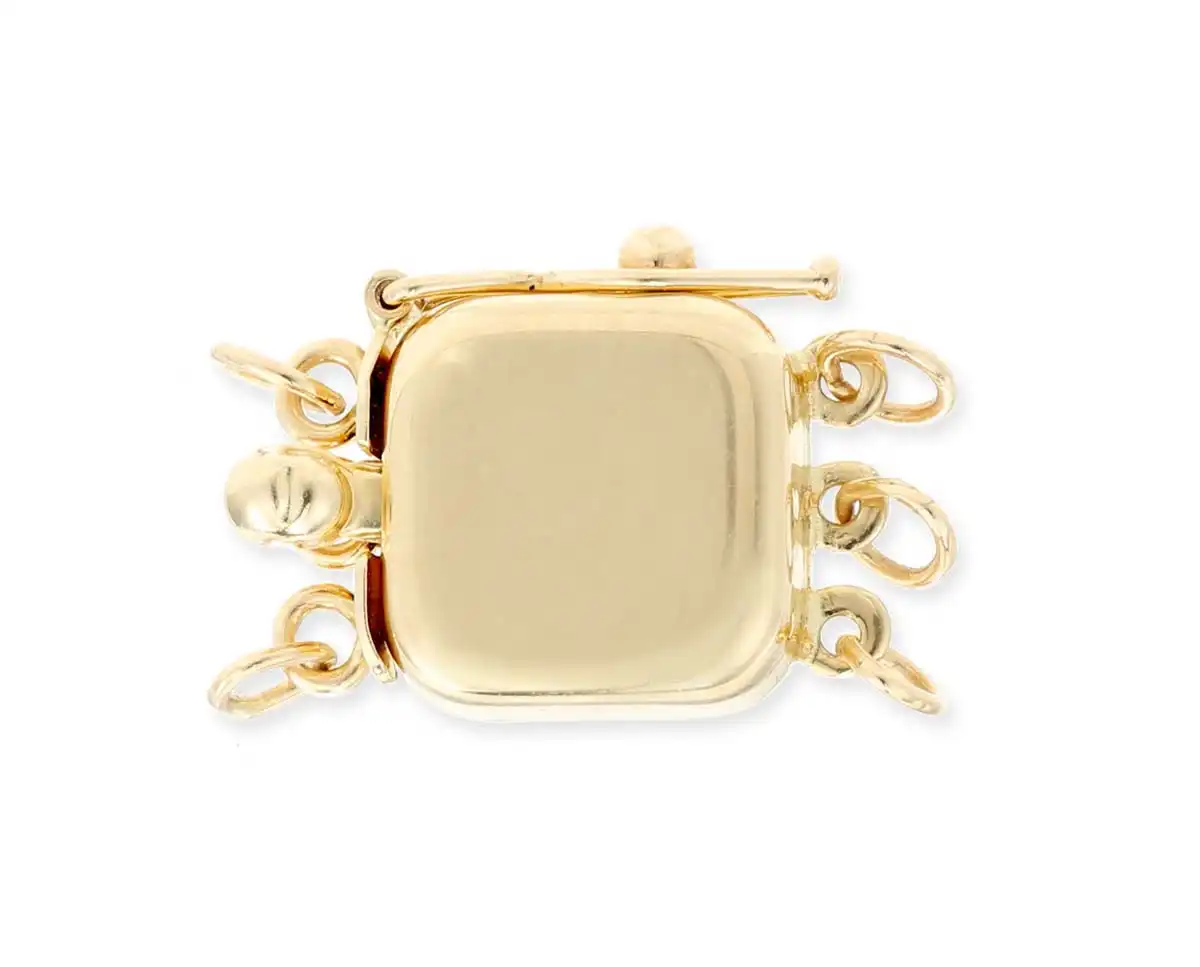 Triple Strand Bracelet Golden Box Clasp