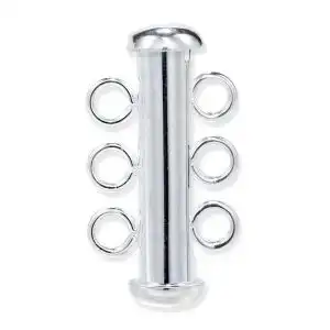 Triple Strand Silver Rod Jewelry Clasp