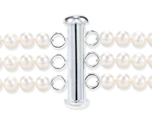 Triple Strand Silver Rod Jewelry Clasp