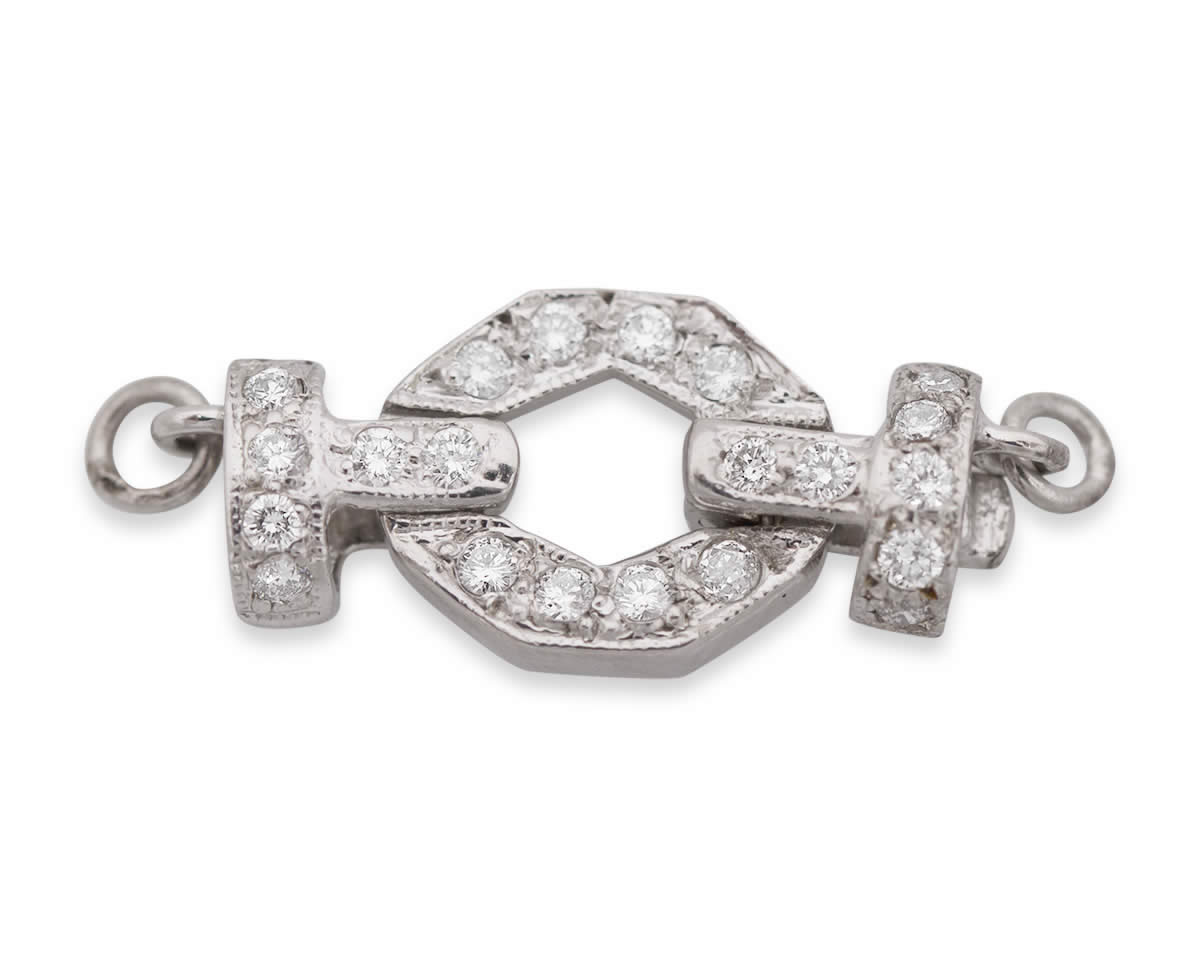 White gold sales necklace clasp