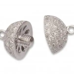 10 mm Center Screw Diamond Ball Necklace Clasp