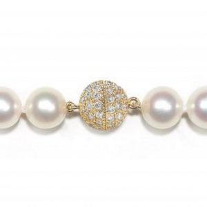 8mm Center Screw Diamond Ball Necklace Clasp